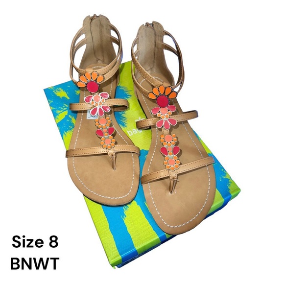 (2) Two BNWT Montego Bay Club Sandals w/ Zipper and Box Size 8 - Picture 6 of 9